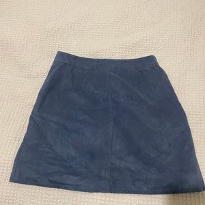 Suede mini skirt